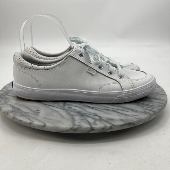 Keds Center II Sneakers Womens 9 White Leather Canvas Lace Up Low Top WH64720 - Picture 2 of 11